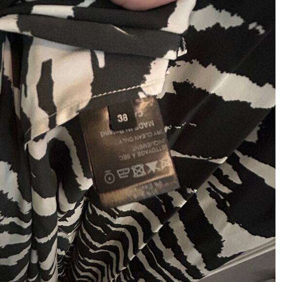 ISABEL MARANT NWT $1245 Blaine Ruched Zebra Silk Blend Midi Dress Size 4-6 - Picture 7 of 11